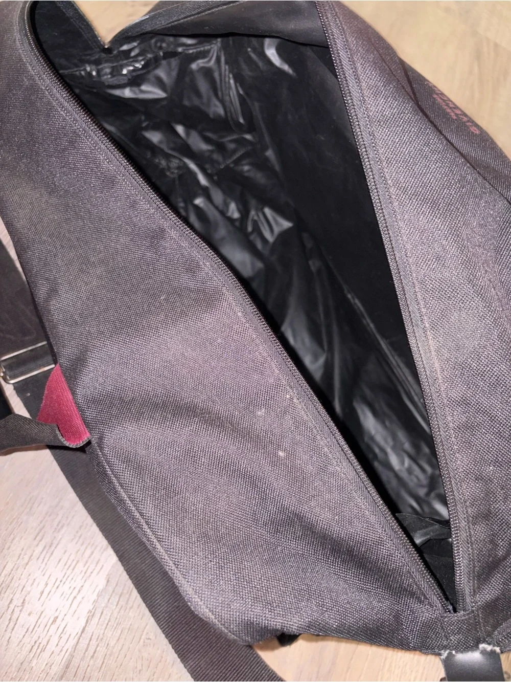 Givenchy Black Duffel with Burgundy Handles